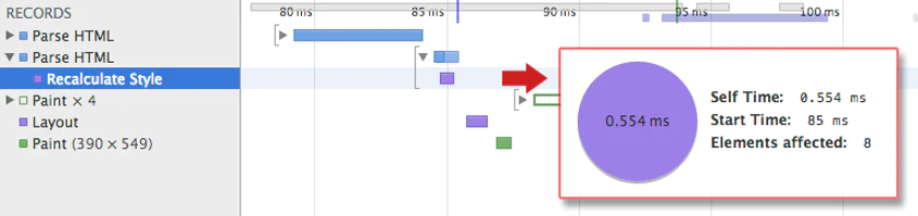 Tracing DOM construction in DevTools